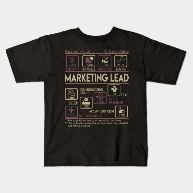 Marketing Lead T Shirt - Multitasking Daily Value Gift Item Tee - Marketing Lead - Kids T-Shirt